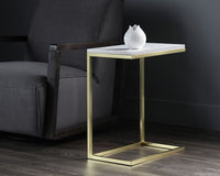 Sunpan Amell End Table - White