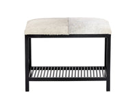 Sunpan Bria Bench - Antique Brass and Black/Black and Grey