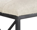 Sunpan Bria Bench - Antique Brass and Black/Black and Grey