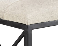 Sunpan Bria Bench - Antique Brass and Black/Black and Grey