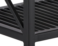 Sunpan Bria Bench - Antique Brass and Black/Black and Grey