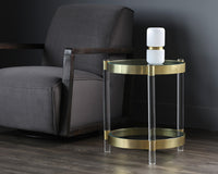 Sunpan York End Table - Brass