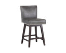 Sunpan Vintage Swivel Counter Stool - Brown/Castillo Cream/Coal Black/Havana Dark Brown/Overcast Grey