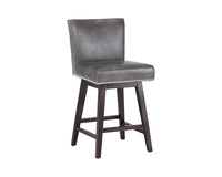 Sunpan Vintage Swivel Counter Stool - Brown/Castillo Cream/Coal Black/Havana Dark Brown/Overcast Grey