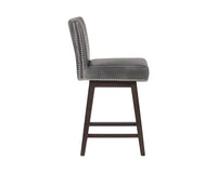 Sunpan Vintage Swivel Counter Stool - Brown/Castillo Cream/Coal Black/Havana Dark Brown/Overcast Grey