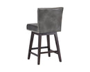 Sunpan Vintage Swivel Counter Stool - Brown/Castillo Cream/Coal Black/Havana Dark Brown/Overcast Grey