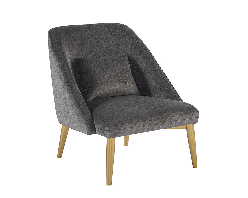 Sunpan Riley Lounge Chair - Polo Club Kohl Grey/Stone