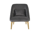 Sunpan Riley Lounge Chair - Polo Club Kohl Grey/Stone