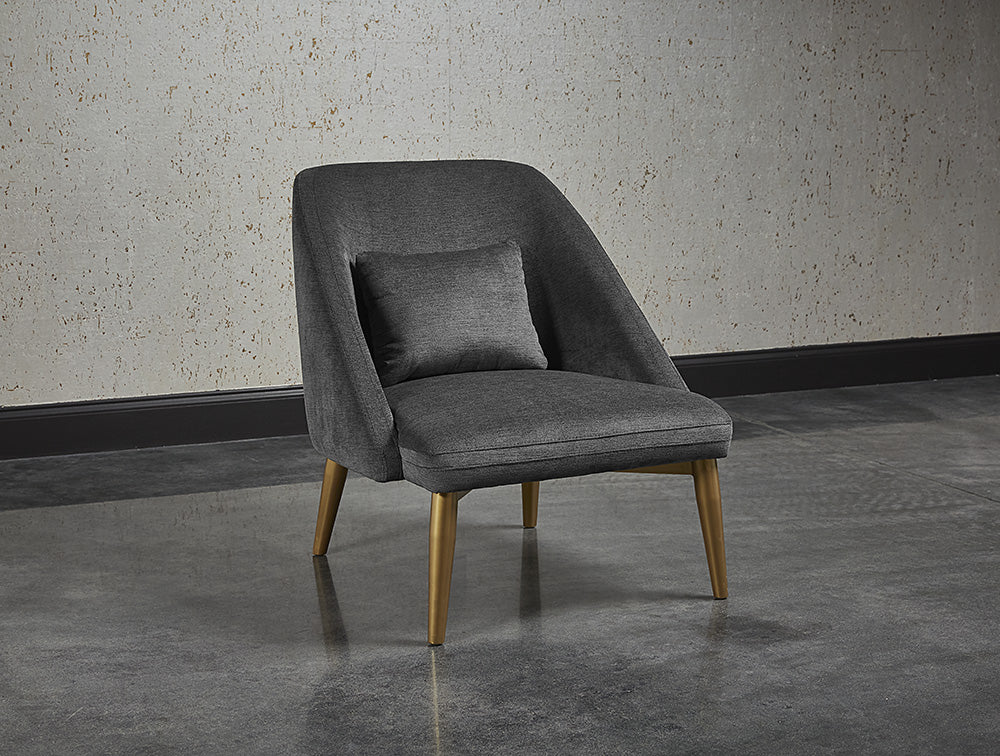 Sunpan Riley Lounge Chair - Polo Club Kohl Grey/Stone