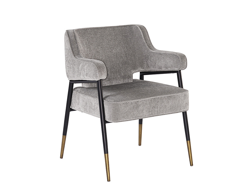 Sunpan Derome Dining Armchair - Bravo Admiral/Portabella/Polo Club Stone