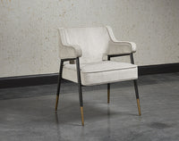 Sunpan Derome Dining Armchair - Bravo Admiral/Portabella/Polo Club Stone
