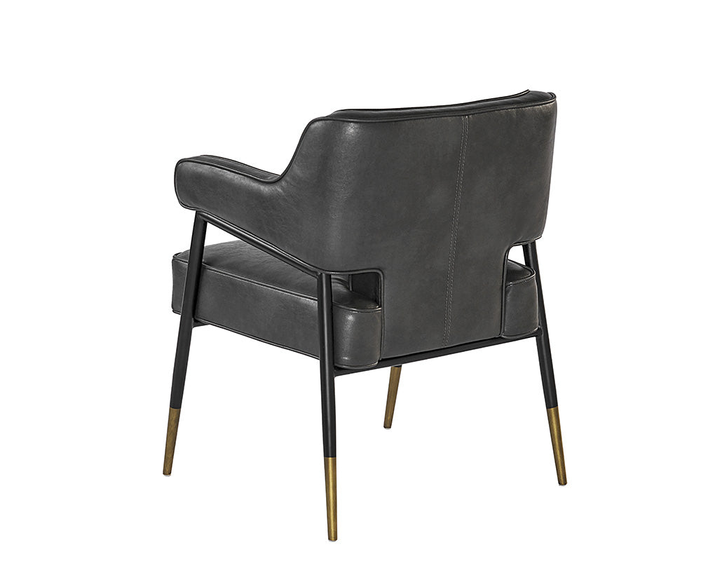 Sunpan Derome Dining Armchair - Bravo Admiral/Portabella/Polo Club Stone