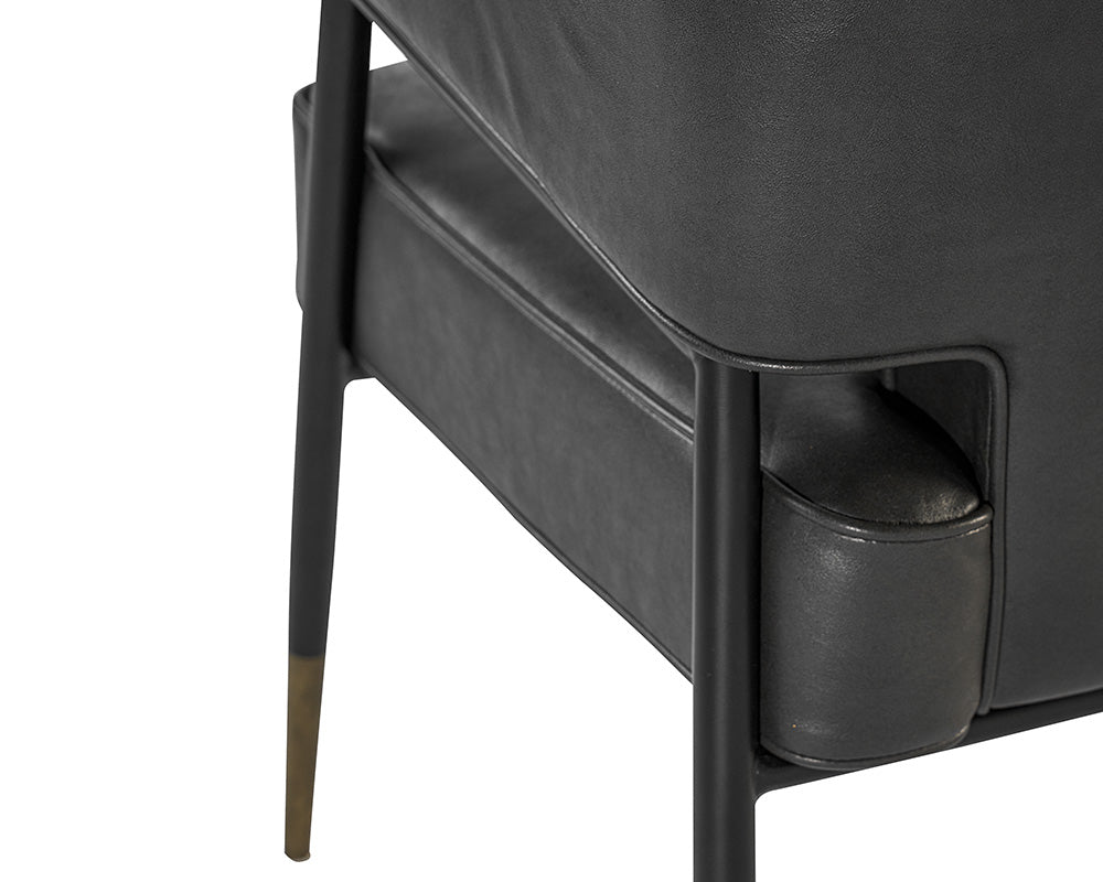 Sunpan Derome Dining Armchair - Bravo Admiral/Portabella/Polo Club Stone