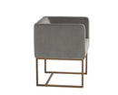 Sunpan Kwan Lounge Chair - Antonio Charcoal/Polo Club Stone