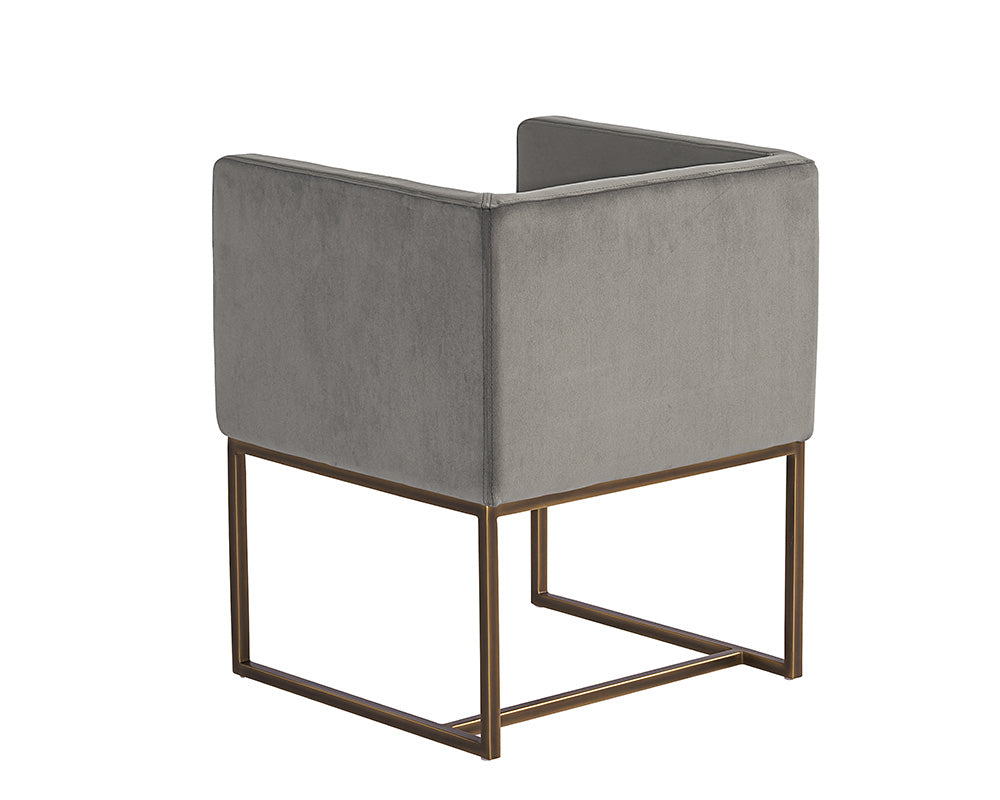 Sunpan Kwan Lounge Chair - Antonio Charcoal/Polo Club Stone