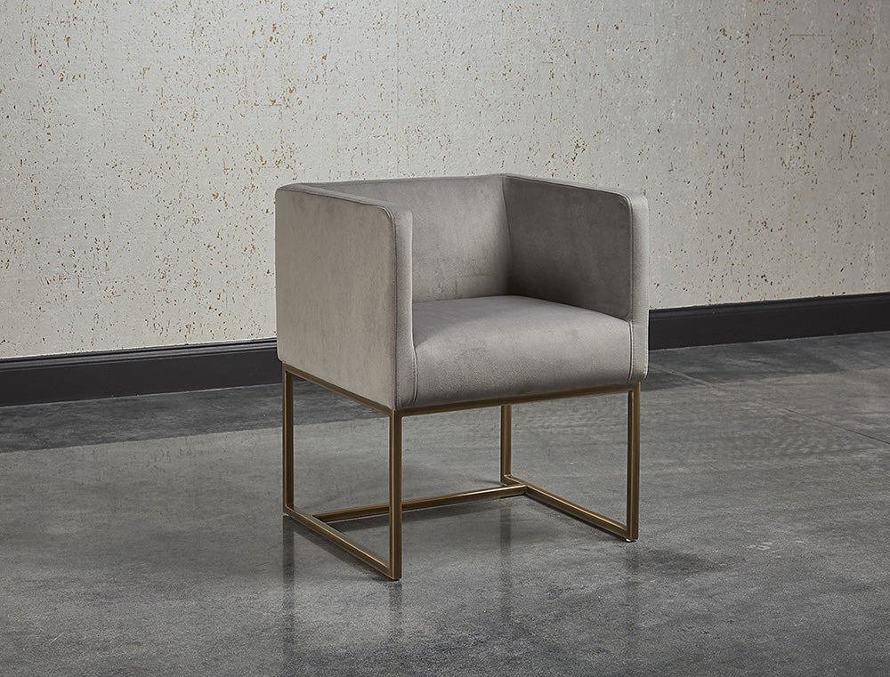 Sunpan Kwan Lounge Chair - Antonio Charcoal/Polo Club Stone