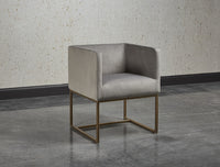 Sunpan Kwan Lounge Chair - Antonio Charcoal/Polo Club Stone