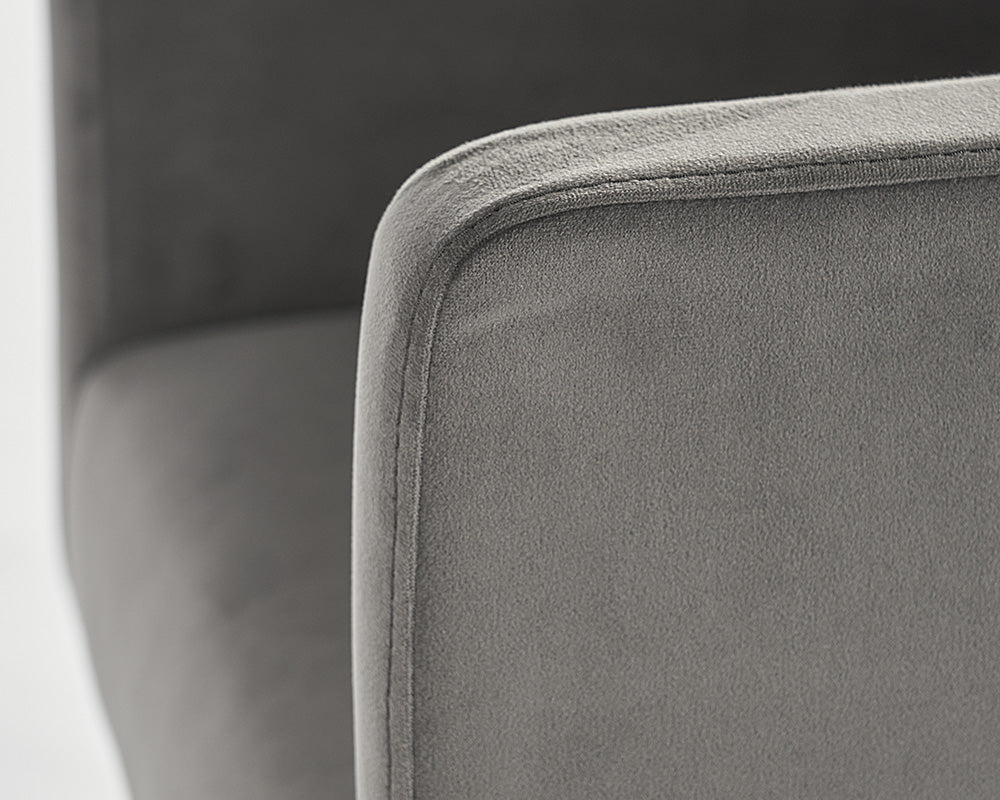 Sunpan Kwan Lounge Chair - Antonio Charcoal/Polo Club Stone