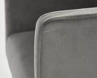 Sunpan Kwan Lounge Chair - Antonio Charcoal/Polo Club Stone