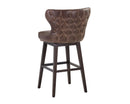 Sunpan Ariana Swivel Barstool - Havana Dark Brown/Overcast Grey