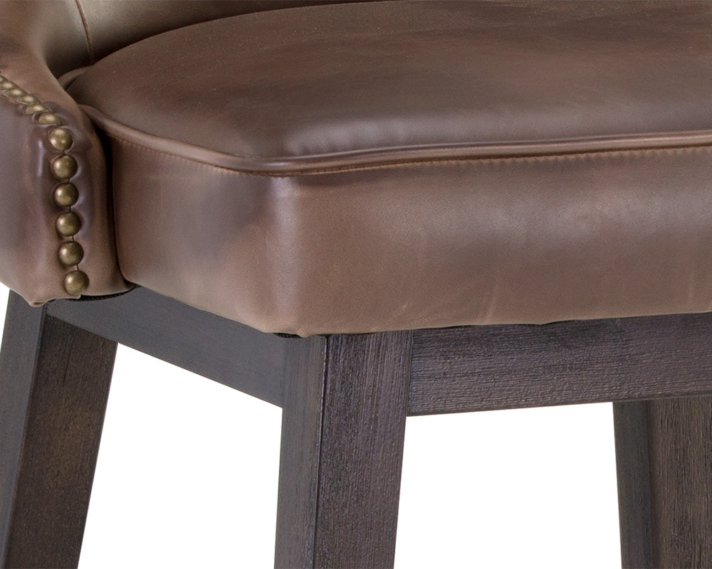 Sunpan Ariana Swivel Barstool - Havana Dark Brown/Overcast Grey