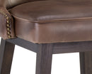 Sunpan Ariana Swivel Barstool - Havana Dark Brown/Overcast Grey