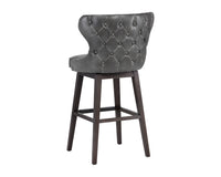 Sunpan Ariana Swivel Barstool - Havana Dark Brown/Overcast Grey