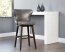 Sunpan Ariana Swivel Barstool - Havana Dark Brown/Overcast Grey