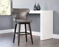 Sunpan Ariana Swivel Barstool - Havana Dark Brown/Overcast Grey