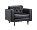Sunpan Donnie Armchair - Coal Black/Dark Grey/Havana Dark Brown/Light Grey/Tobacco Tan