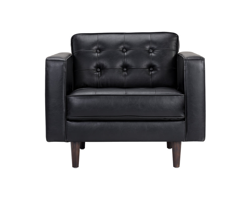 Sunpan Donnie Armchair - Coal Black/Dark Grey/Havana Dark Brown/Light Grey/Tobacco Tan