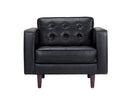 Sunpan Donnie Armchair - Coal Black/Dark Grey/Havana Dark Brown/Light Grey/Tobacco Tan