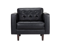 Sunpan Donnie Armchair - Coal Black/Dark Grey/Havana Dark Brown/Light Grey/Tobacco Tan