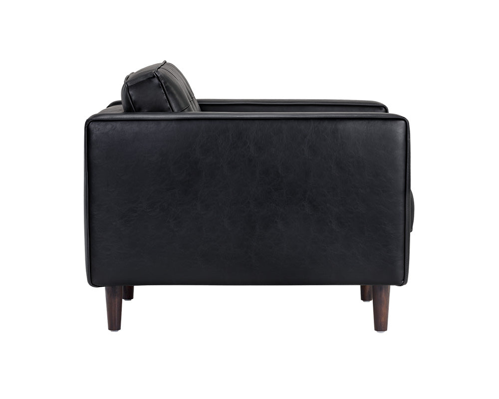 Sunpan Donnie Armchair - Coal Black/Dark Grey/Havana Dark Brown/Light Grey/Tobacco Tan