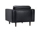 Sunpan Donnie Armchair - Coal Black/Dark Grey/Havana Dark Brown/Light Grey/Tobacco Tan