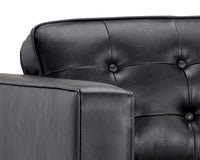 Sunpan Donnie Armchair - Coal Black/Dark Grey/Havana Dark Brown/Light Grey/Tobacco Tan