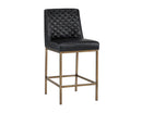 Sunpan Leighland Counter Stool - Castillo Cream / Coal Black / Havana Dark Brown / Overcast Grey / Light Grey