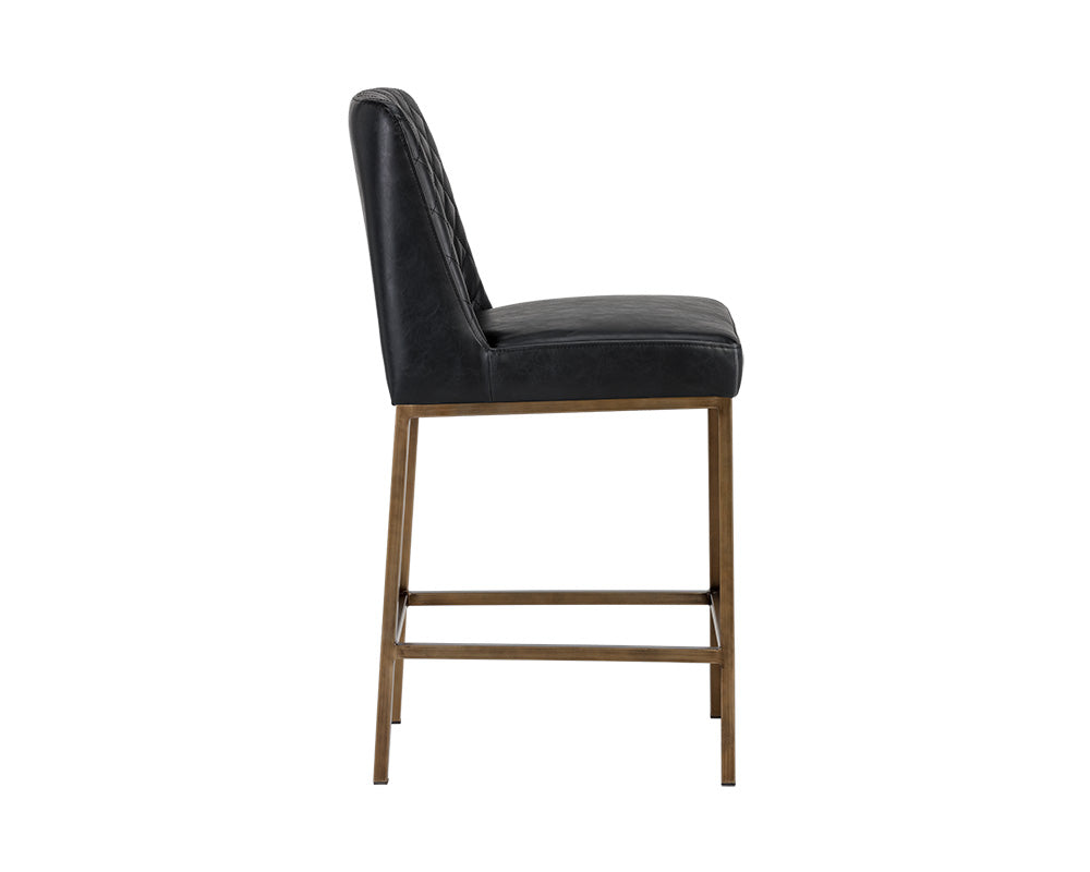 Sunpan Leighland Counter Stool - Castillo Cream / Coal Black / Havana Dark Brown / Overcast Grey / Light Grey