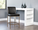 Sunpan Leighland Counter Stool - Castillo Cream / Coal Black / Havana Dark Brown / Overcast Grey / Light Grey