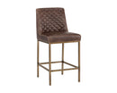 Sunpan Leighland Counter Stool - Castillo Cream / Coal Black / Havana Dark Brown / Overcast Grey / Light Grey