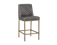 Sunpan Leighland Counter Stool - Castillo Cream / Coal Black / Havana Dark Brown / Overcast Grey / Light Grey
