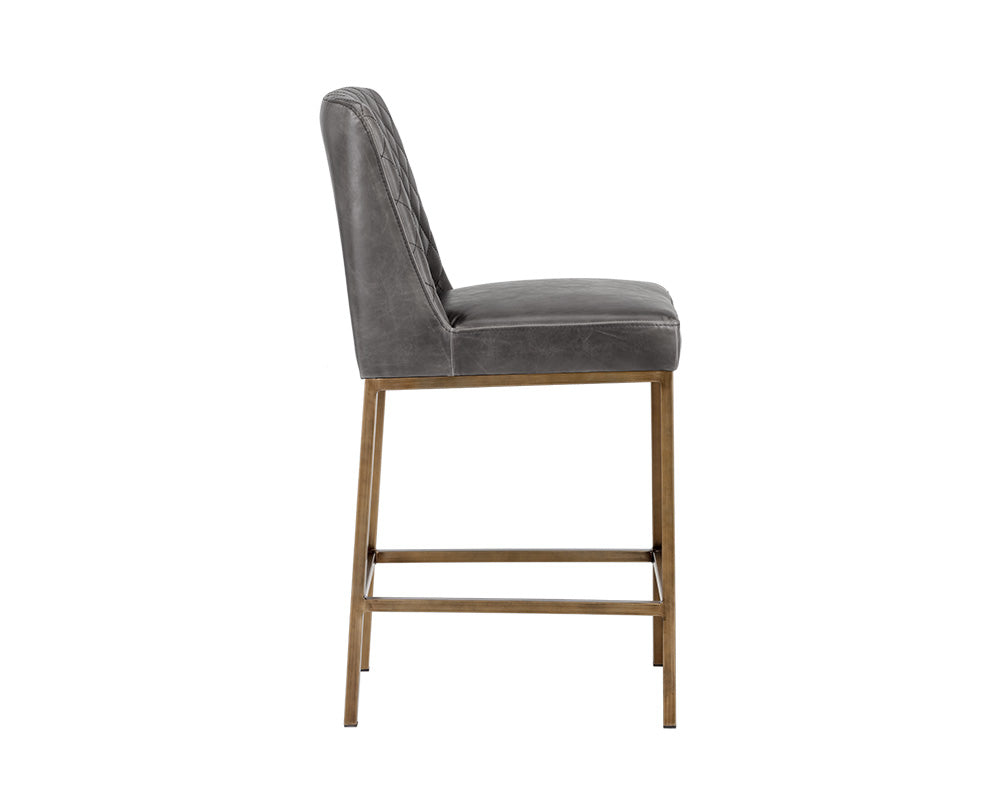 Sunpan Leighland Counter Stool - Castillo Cream / Coal Black / Havana Dark Brown / Overcast Grey / Light Grey
