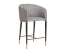 Sunpan Asher Counter Stool - Flint Grey and Napa Taupe / Sparrow Grey and Napa Black