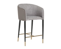 Sunpan Asher Counter Stool - Flint Grey and Napa Taupe / Sparrow Grey and Napa Black