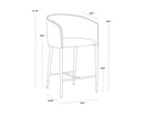 Sunpan Asher Counter Stool - Flint Grey and Napa Taupe / Sparrow Grey and Napa Black