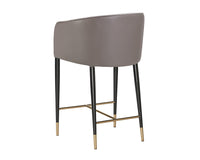Sunpan Asher Counter Stool - Flint Grey and Napa Taupe / Sparrow Grey and Napa Black
