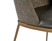 Sunpan Dover Dining Chair - Bravo Portabella and Sparrow Grey / Napa Stone and Polo Club Stone