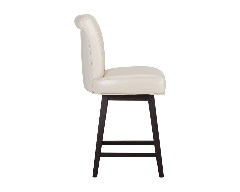 SUNPAN Hamlet Swivel Counter Stool - Castillo Cream/Havana Dark Brown