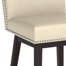 Sunpan Vintage Swivel Counter Stool - Brown/Castillo Cream/Coal Black/Havana Dark Brown/Overcast Grey