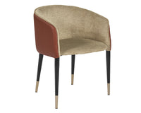 Sunpan Asher Dining Armchair - Polo Club Toast / Dillon Chili